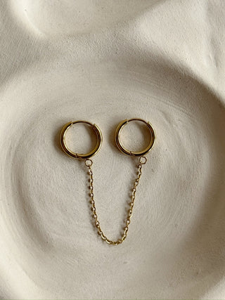 Mono-boucle Chaine Dorée