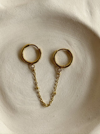 Mono-boucle Chaine Dorée