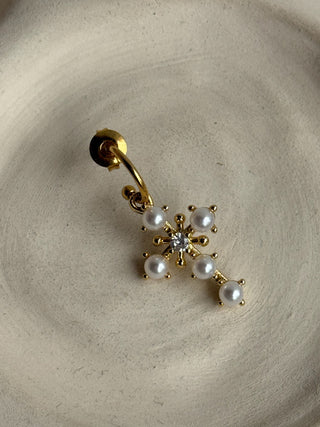 Mono-boucle Croix perles II