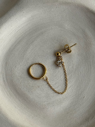 Mono-boucle Fleur Zircon