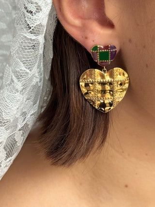Boucles d'oreilles Tartan