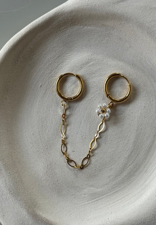 Mono-boucle Fleur perles