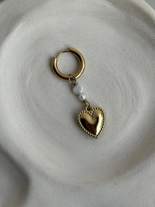 Mono-boucle Coeur et Perles