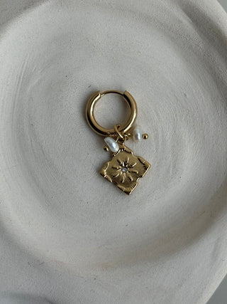 Mono-boucle Rosace et Perles