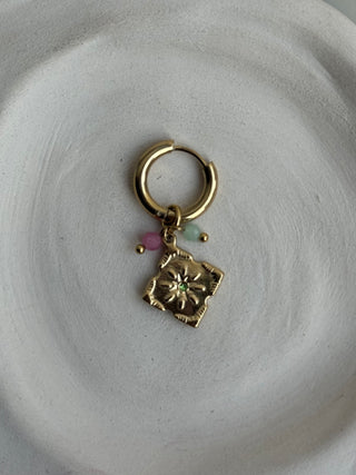 Mono-boucle Rosace et Perles